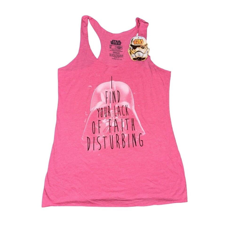 Star Wars Darth Vader Pink Tank Top Women’s Small Racerback NWT
